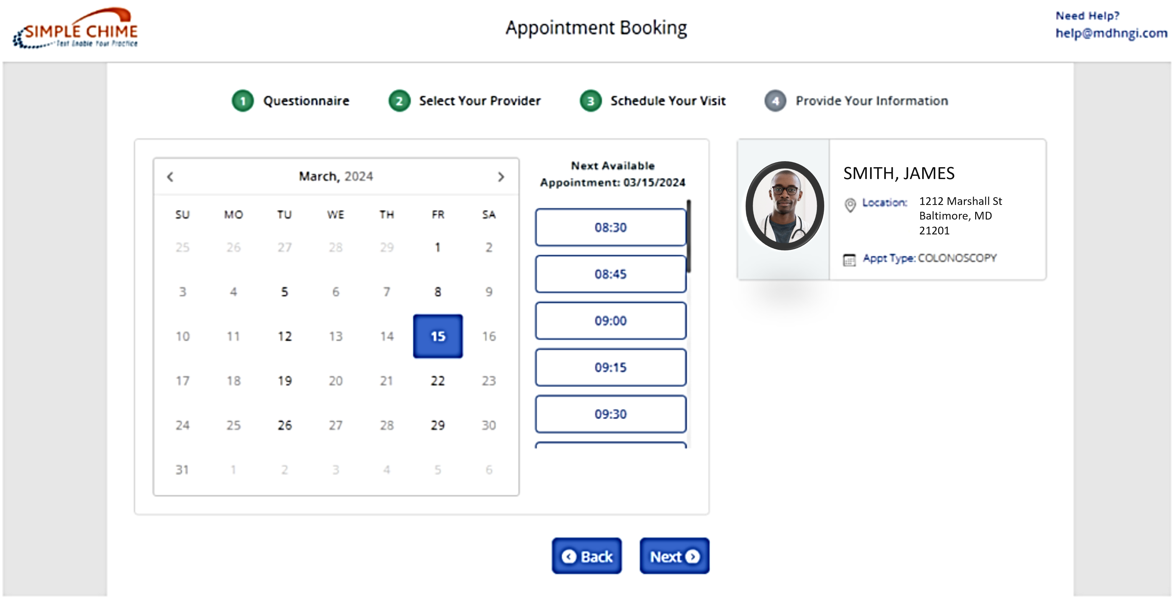 Online scheduling window